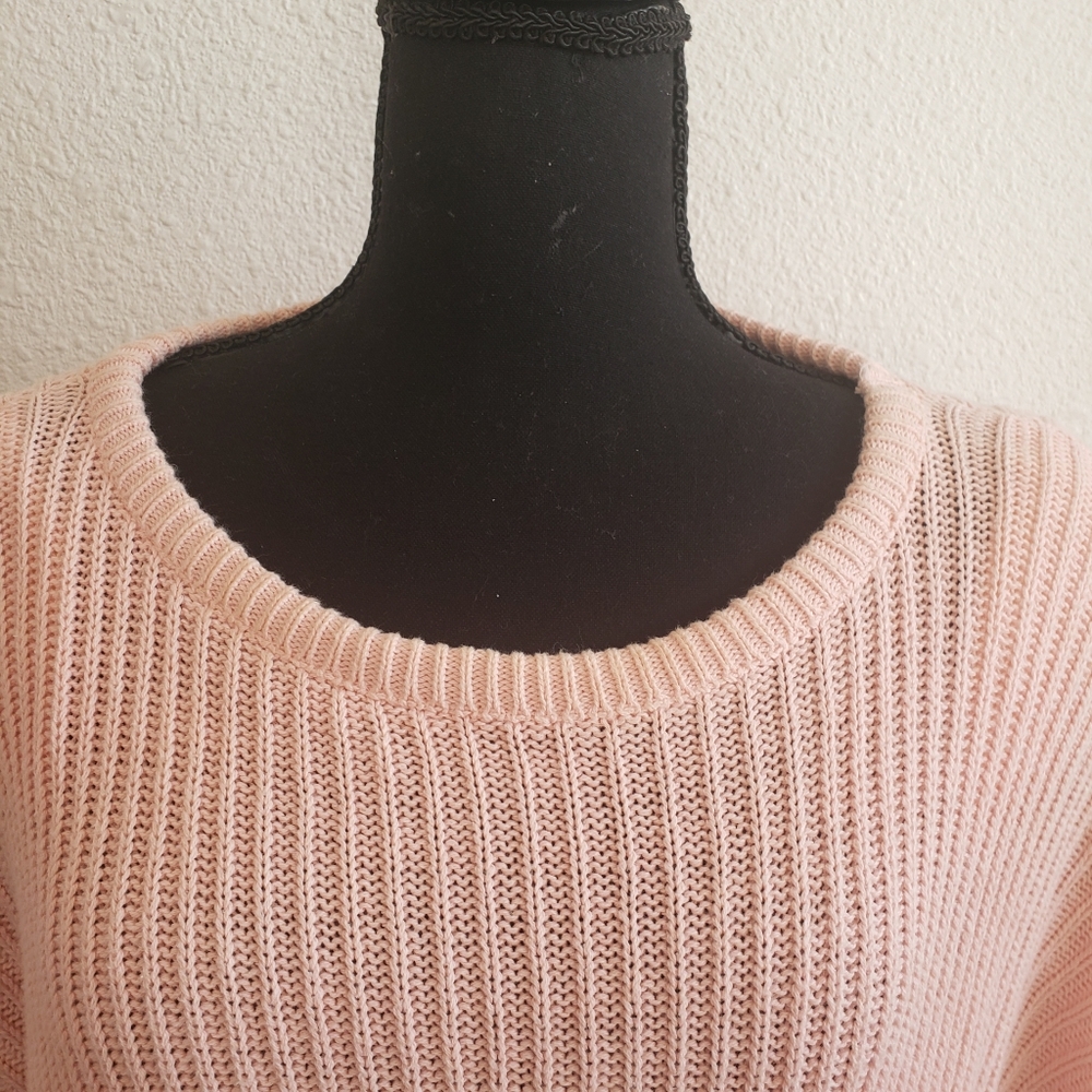 Vintage Clifford&Wills  Women Light Rose Cotton Relaxed  Sweater. FINAL SALE - - Picture 8 of 11
